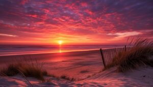 Photo plage ile d'oleron-coucher soleil