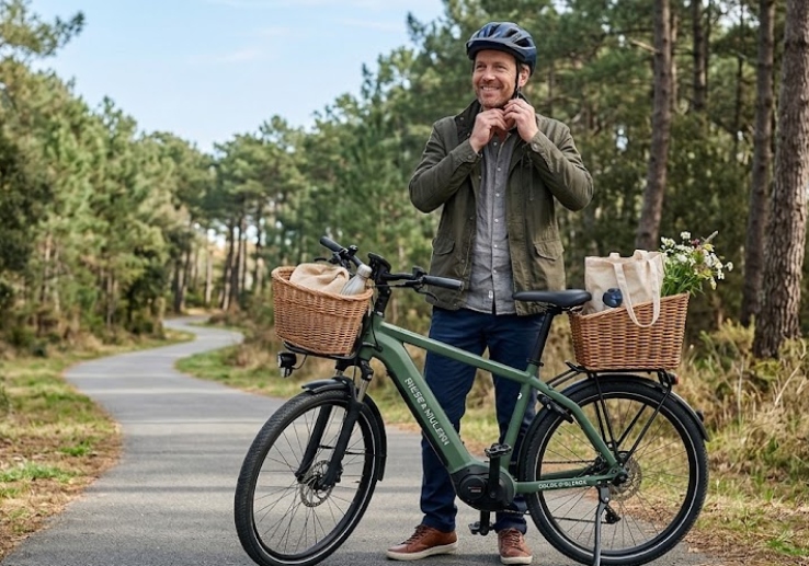 Piste cyclable à dolus d'oleron au printemps